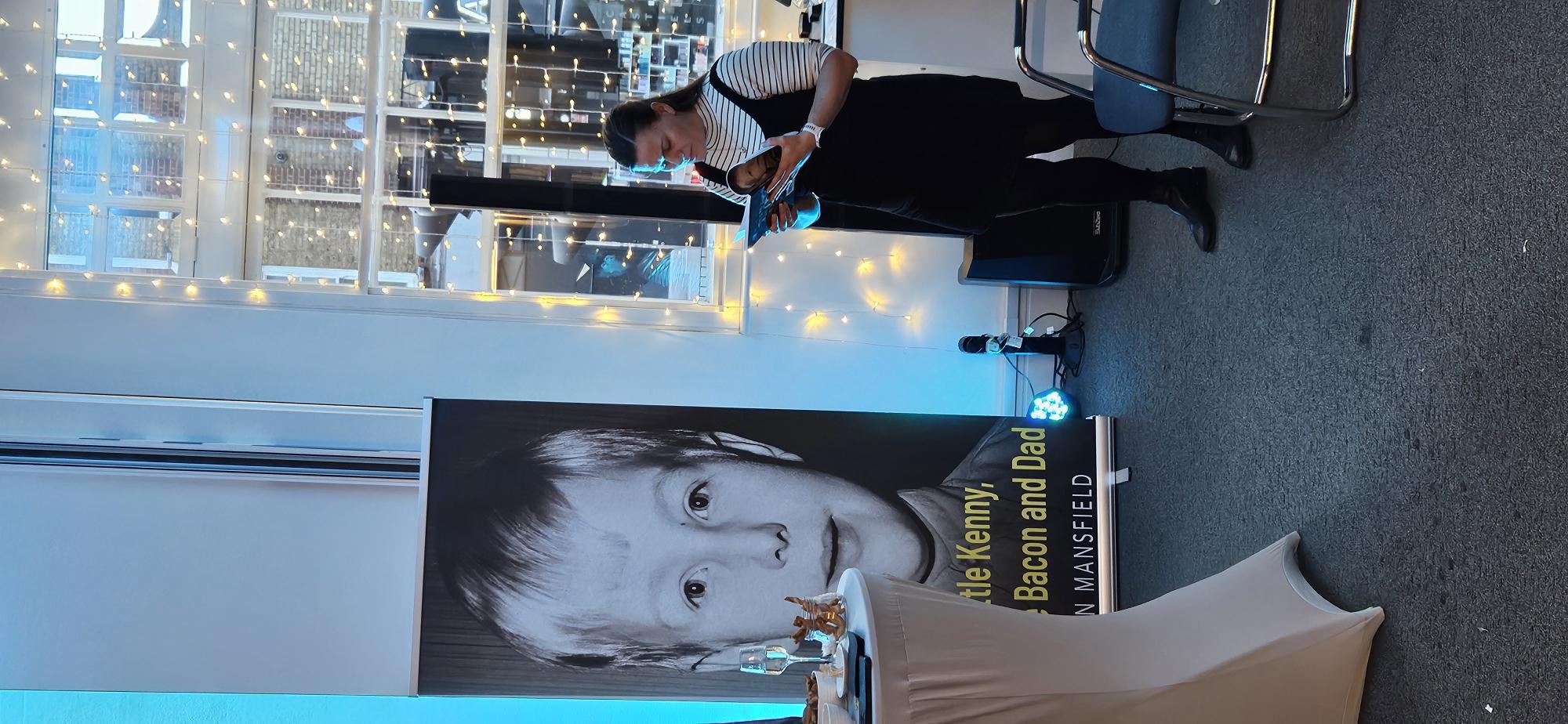 The Drip and Little Kenny, Jeanie Bacon and Dad book launch